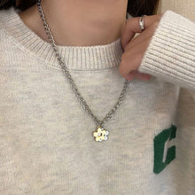 Load image into Gallery viewer, Titanium Steel Double-Layer Necklace Women's All-Matching Graceful Sweater Chain Design Sense Advanced Clavicle Chain
