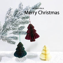 Load image into Gallery viewer, Christmas tree ornament paper folding handmade DIY desktop mini Christmas tree
