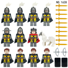 Load image into Gallery viewer, Mini Medieval Soldier Cartoon Figures-Doll Knight Corps Doll Model White Horse Black Shield Accessories
