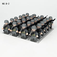 Load image into Gallery viewer, Square Array Doll B1 Package Weapon Small Particle Base Plate Assembling Minifigures Building Blocks Toy
