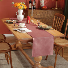 Load image into Gallery viewer, Velvet Table Runner Simple Solid Color Table Runner Wedding Party Dining Table Decorations Long Tablecloth
