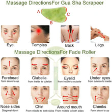 Load image into Gallery viewer, OUGEDA Natural Jade Roller Gua Sha Scraper Facial Skin Care Beauty Health Massage Tools Facial Slim Lift Masssager for Face
