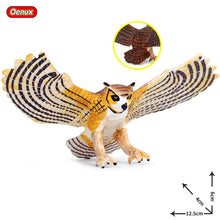 Load image into Gallery viewer, Oenux Classic Bird Animal Flamingos Parrot Sea Mew Peacock Owl Ostrich Model Solid PVC Action Figures Miniature Education Toy
