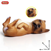 Load image into Gallery viewer, Oenux Lovely French Bulldog Animals Cute Puppy Sleep Lazy Dog Action Figures Model Figurine PVC Home Decoration Education Toy
