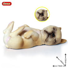 Load image into Gallery viewer, Oenux Lovely French Bulldog Animals Cute Puppy Sleep Lazy Dog Action Figures Model Figurine PVC Home Decoration Education Toy
