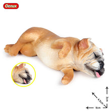 Load image into Gallery viewer, Oenux Lovely French Bulldog Animals Cute Puppy Sleep Lazy Dog Action Figures Model Figurine PVC Home Decoration Education Toy
