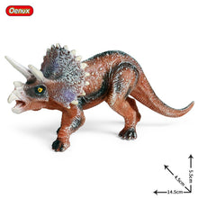 Load image into Gallery viewer, Oenux Mini Jurassic Stegosaurus Saichania Solid PVC Dinosaur World Animal Model Action Figures Collection Toy For Kids
