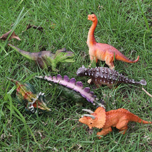 Load image into Gallery viewer, Oenux Mini Jurassic Stegosaurus Saichania Solid PVC Dinosaur World Animal Model Action Figures Collection Toy For Kids
