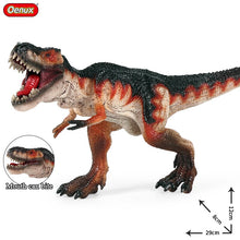 Load image into Gallery viewer, Oenux New 34x8x18cm Jurassic Indominus Rex Action Figures Open Mouth Savage Tyrannosaurus Dinossauro World Animals Model Kid Toy
