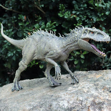 Load image into Gallery viewer, Oenux New 34x8x18cm Jurassic Indominus Rex Action Figures Open Mouth Savage Tyrannosaurus Dinossauro World Animals Model Kid Toy
