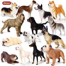 Load image into Gallery viewer, Oenux New Big Dog Animal Simulation Bull Terrier Rottweiler Corgi Shiba Inu Bully Dog Action Figures Pvc Lovely Pet Model Toys
