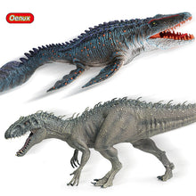 Load image into Gallery viewer, Oenux Original Savage Jurassic Indominus Rex Mosasaurus Action Figures Tyrannosaurus Dinossauro World Animals Model Kid Toy
