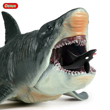 Load image into Gallery viewer, Oenux Savage Marine Sea Life Megalodon Action Figure Classic Ocean Animals Big Shark Fish Model PVC Collection Toy For Kids Gift
