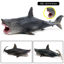 Load image into Gallery viewer, Oenux Savage Marine Sea Life Megalodon Action Figure Classic Ocean Animals Big Shark Fish Model PVC Collection Toy For Kids Gift
