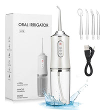Load image into Gallery viewer, Oral Irrigator +4 Jets 3 Mode USB Rechargeable Water Flosser Portable Dental Water Jet Waterproof Irrigator Dental Teeth Cleaner 0ral irrigator

