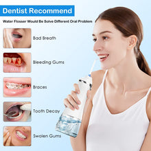 Load image into Gallery viewer, Oral Irrigator Portable IPX7 Waterproof Dental Water Flosser Jet USB h2ofloss Irrigator Dental Water Floss Tips Teeth Cleaner 0ral irrigator
