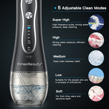 Load image into Gallery viewer, Oral Irrigator USB Rechargeable Water Floss Portable Dental Water Flosser Jet 300ml Irrigator Dental Teeth Cleaner with Bag 0ral irrigator
