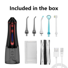 Load image into Gallery viewer, USB Rechargeable Water Flosser Portable Dental Water Jet 300ML Water Tank Waterproof Teeth Cleaner Oral irrigator
