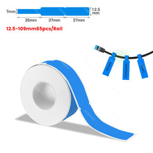 Load image into Gallery viewer, Original P15 Label Paper Multi-coloured Wires Cable 12.5x109mm65pcs Tape Rolls for P15 Thermal Printer Adhesive Fiber Sticker
