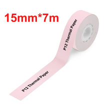 Load image into Gallery viewer, P12 Label Printer Sticker 15mm*7m Self-adhesive Continuous Label Paper Suit for Pristar P12 Marklife P12 Thermal Label Printer
