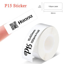Load image into Gallery viewer, P15 Label Printer Label Tape Sticker Self-adhesive P15 Portable Thermal Label Maker Printing Paper Waterprood Adhesive Sticker
