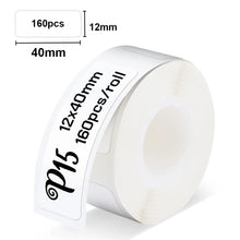 Load image into Gallery viewer, P15 Thermal Label Paper 12*40mm 15*30mm 15*50mm Waterproof Self-adhesive P15 Label Sticker Tape for P15 P12 D30 Label Printer
