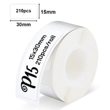 Load image into Gallery viewer, P15 Thermal Label Paper 12*40mm 15*30mm 15*50mm Waterproof Self-adhesive P15 Label Sticker Tape for P15 P12 D30 Label Printer
