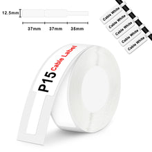 Load image into Gallery viewer, P15 Thermal Label Paper 12*40mm 15*30mm 15*50mm Waterproof Self-adhesive P15 Label Sticker Tape for P15 P12 D30 Label Printer

