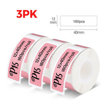 Load image into Gallery viewer, P15 Thermal Label Printer Similar as D11 D110 D101 Mini Label Maker Portable Sticker Label Machine or 3PK-6PK 12mm Label Paper
