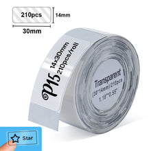 Load image into Gallery viewer, P15 White Label Tape Transparent P15 P12 Adhesive Label Paper Sticker for P15 P12 Marklife P15 P11 L12 Phomemo D30 Label Printer
