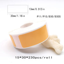 Load image into Gallery viewer, P15 label tape 15*30 colorful P15 Adhesive Lable Paper Suit for P15 Marklife P11 P12 Label tape    Phomemo D30SThermal Label
