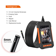 Load image into Gallery viewer, P40 8mm Single Dual Lens Industrial Endoscope 1080P 4.3 " IPS LCD Digital Inspection Camera With 8 LED For Car Sewer Checking
