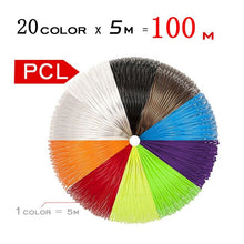 Load image into Gallery viewer, PCL Filament For 3D Pen Filament Diameter 1.75mm 100M Plastic Filament for 3D Printer Pen Child-Safe Refill

