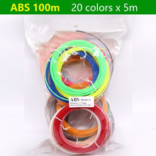 Load image into Gallery viewer, PLA/ABS 3D Pen Filament 10/20 Rolls 10M Diameter 1.75mm 200M Plastic Filament For 3D Pen 3D Printer pen,Color Does Not Repeat
