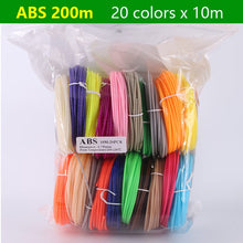 Load image into Gallery viewer, PLA/ABS 3D Pen Filament 10/20 Rolls 10M Diameter 1.75mm 200M Plastic Filament For 3D Pen 3D Printer pen,Color Does Not Repeat
