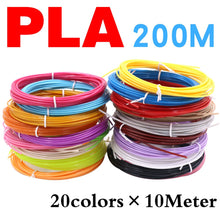 Load image into Gallery viewer, PLA Filament For 3D Pen Printing Material 10/20 Rolls 10M Diameter 1.75mm 200M No Smell Safety Plastic Refill for 3D Printer Pen

