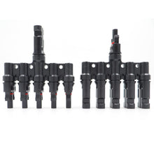 Load image into Gallery viewer, PV connector Y type parallel connection solar panel system waterprrof connector Branch Two pieces Solar Cell Connect Plug
