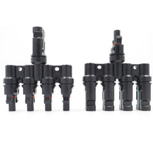 Load image into Gallery viewer, PV connector Y type parallel connection solar panel system waterprrof connector Branch Two pieces Solar Cell Connect Plug
