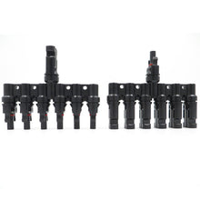Load image into Gallery viewer, PV connector Y type parallel connection solar panel system waterprrof connector Branch Two pieces Solar Cell Connect Plug
