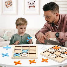 Load image into Gallery viewer, Parent-Child Interaction Wooden Board Game XO Tic Tac Toe Chess Funny Developing Intelligent Educational Toy Puzzles
