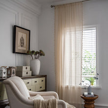 Load image into Gallery viewer, Curtain American Style Crochet Hollow Tassel Blackout Bedroom Kitchen Living Room Window Curtains for Home Decorate
