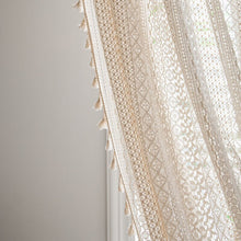 Load image into Gallery viewer, Curtain American Style Crochet Hollow Tassel Blackout Bedroom Kitchen Living Room Window Curtains for Home Decorate
