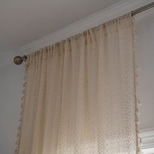 Load image into Gallery viewer, Curtain American Style Crochet Hollow Tassel Blackout Bedroom Kitchen Living Room Window Curtains for Home Decorate
