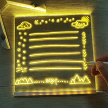 Load image into Gallery viewer, Personalized LED Lamp Acrylic Message Note Board Erasable USB Children‘s Drawing Board Bedroom Night Light Birthday Kids Gift
