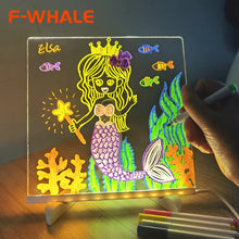 Load image into Gallery viewer, Personalized LED Lamp Acrylic Message Note Board Erasable USB Children‘s Drawing Board Bedroom Night Light Birthday Kids Gift
