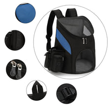 Load image into Gallery viewer, Pet Carriers Bag Cats Double Shoulder Bag Outdoor Travel Carrier Backpack With Safety Zippers Breathable Puppy Carrying Bag
