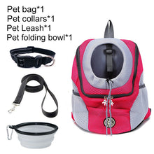 Load image into Gallery viewer, Pet Dog Carrier Bag Carrier For Dogs Backpack Out Double Shoulder Portable Travel Backpack Outdoor Dog Carrier Bag Travel Set
