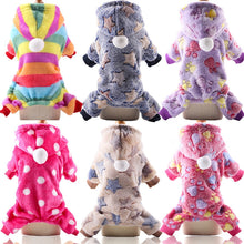 Load image into Gallery viewer, Pet Dog Pajamas Clothes Soft Warm Fleece Dogs Jumpsuits Clothing for Small Dogs Puppy Cats Chihuahua Yorkshire Costume Coat

