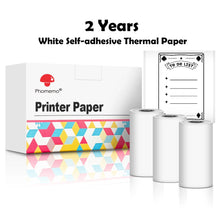 Load image into Gallery viewer, Phomemo 3 Rolls Self-adhesive Transparent Sticker Thermal Paper for T02 M02X Label Sticky DIY Photo Texts Study Notes Printing
