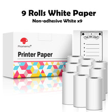 Load image into Gallery viewer, Phomemo 3 Rolls Self-adhesive Transparent Sticker Thermal Paper for T02 M02X Label Sticky DIY Photo Texts Study Notes Printing
